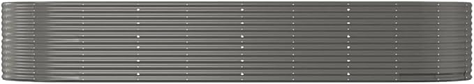 Steel Planter Garden Boxes Outdoor Garden Raised Bed Powder-Coated Steel Metal Raised Bed for Gardening Vegetables Fruits and Flowers 144.5x55.1x26.8