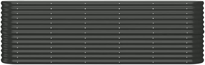 SKM Garden Raised Bed Powder-Coated Steel 88.2x15.7x26.8 Anthracite (11.72 KG/25.784 LBS)