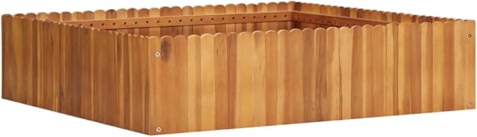 SKM Garden Raised Bed 39.3x39.3x9.8 Solid Acacia Wood