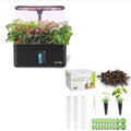 8 Pods Hydroponics Growing System Indoor Garden Black &amp 140Pcs Hydroponic Pods Supplies