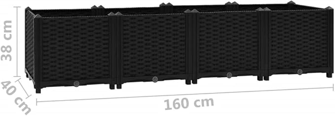 Raised BedGarden PlantersGarden PlantersGarden CenterpiecesGarden BedsRaised Beds for Growing FlowersHerbs and Fruits63x15.7x15 Polypropylene