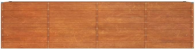 SKM Garden Raised Bed Rusty Corten Steel Large Garden Raised BedBrown (Weight 66.27LBS)