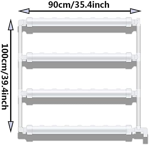 Wall-Mounted Hydroponic Grow Kit 1 Layer 36 Holes Site Hydroponic Kit Hydroponics Growing System with Water Pump Pump Timer Nest Basket and Sponge