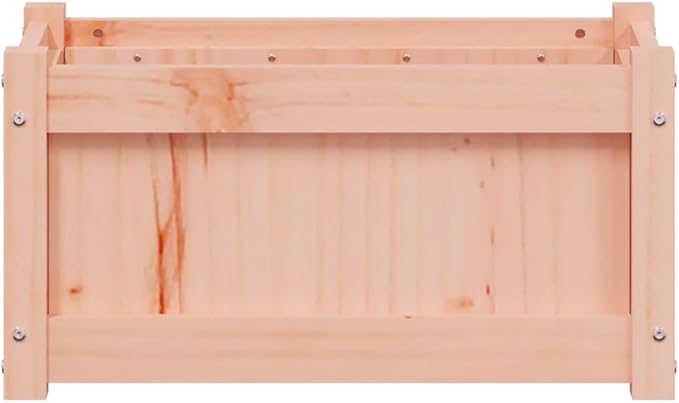 Outdoor Douglas Wood Planter Box for Vegetables Flower Herb &amp Plant Garden Planting Large Metal Beds &amp Galvanized Gardening Pots 23.6x12.2x12.2