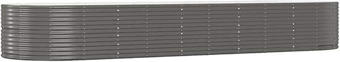 Garden Raised Bed Gray 176x55.1x26.8 Powder-Coated SteelWeight:63.76lbs319109