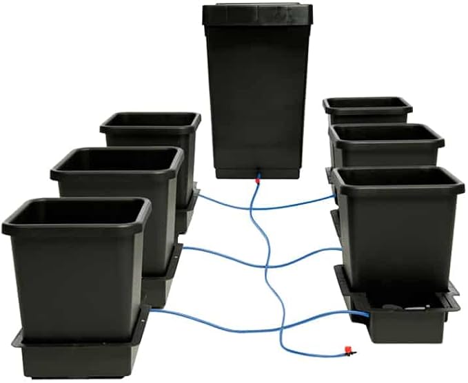 AutoPot 6 Pot System (3.9 Gallon Plastic Pots) (*Includes AIRBASES &amp AIRDOMES) Self-Watering Gravity-Fed Hydroponic System (6Pot - 3.9 Gallon - 12.4 Gallon Tank)