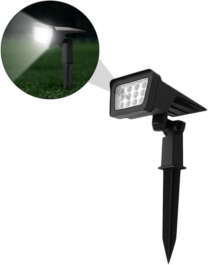 Solar Led Spotlight for Garden and Patio Lawn Stake Light with Settings for Pathways and Landscape Lighting