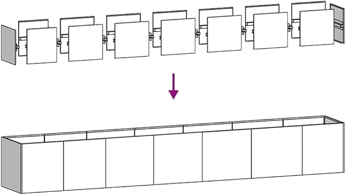 Large Rectangular Raised Garden Bed Planter Box Outdoor Rusty Weathering Steel Metal Trough for Patio Balcony Gardening