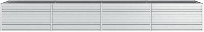 SKM Garden Raised Bed Silver Galvanized Steel LargeSilver (Weight 23.1KG)