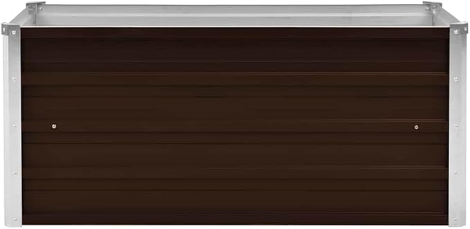Garden Raised Bed Brown 39.4x15.7x17.7 Galvanized Steel Unique Plant Pots Plant Pots Outdoor Garden Pots Pot Planter for Outdoor Porch Gardening Plants