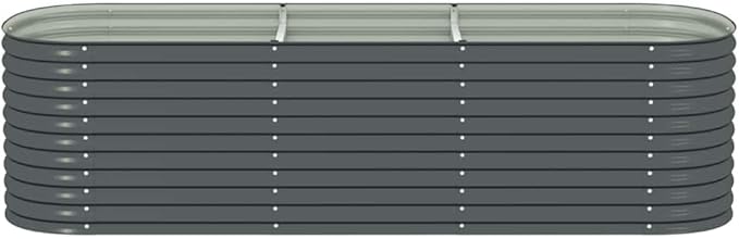 Raised Garden Bed 126 x 31.5 x 31.9 Galvanized Steel Planter Box Large Outdoor Raised Flower Bed for Vegetables Herbs Flowers Patio and Garden
