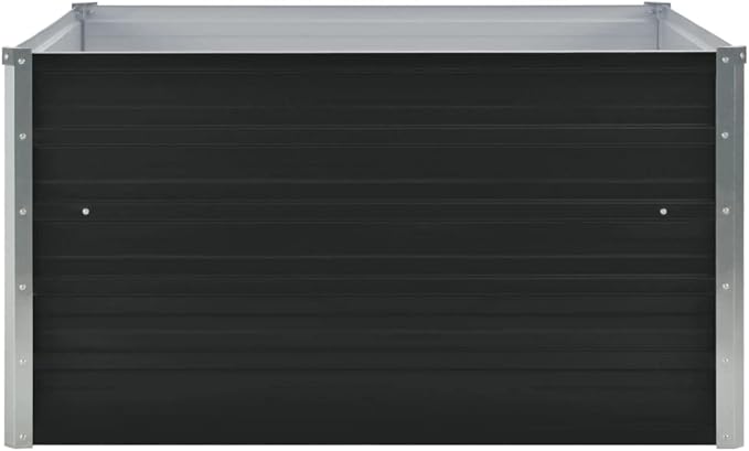 Raised Garden Bed Horse Trough planters Raised Flower Bed Standing Planter Gardening Box Suitable for Corridor Orchard Nursery Courtyard 39.4x39.4x17.7 Galvanized Steel Anthracite