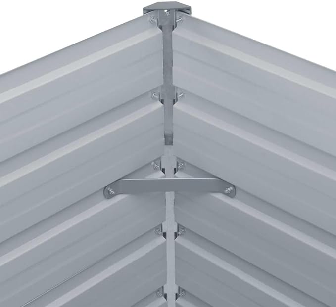 Galvanized Raised Garden Bed 63 x 31.5 x 17.7 in Anthracite Steel Planter Box Spacious Elevated Planter for Patio Balcony Yard Outdoor Herb Flower Vegetable Growing