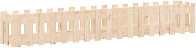 Garden Raised Bed Solid Pine Wood Planter Box 78.7x11.8x11.8 Inch Outdoor Elevated Garden Bed for Vegetables Flowers