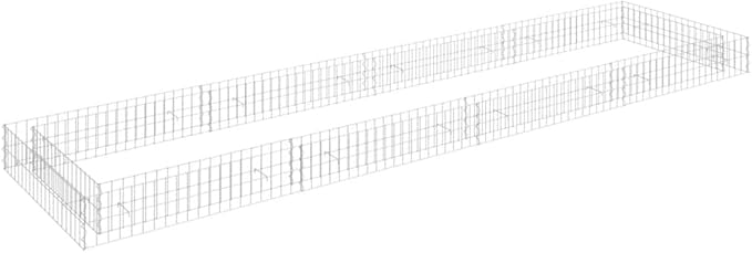 SKM Gabion Raised Bed Galvanized Steel 157.5x39.4x7.9