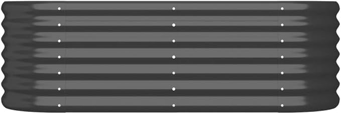 Garden Raised Bed Powder-Coated Steel 44.9x15.7x14.2 Anthracite Planting Pots Plant Pots Outdoor Large Planters for Outdoor Plants Pot Planter for Plants Porch Outdoor Gardening