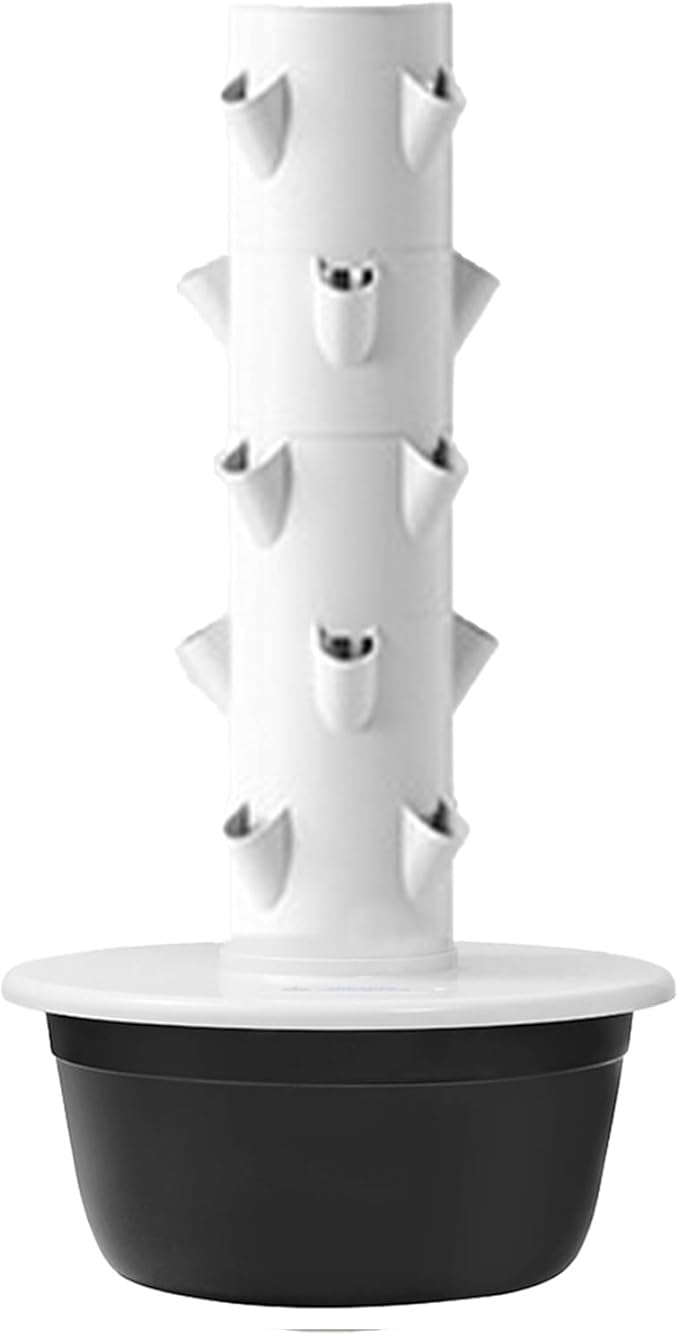 Hydroponic Tower Hydroponics Growing System Kit Hydroponic Tower Garden Waterproof Design Soilless Cultivation Suitable for Indoor and Outdoor Soil-Free Plantingblack-5-Layers