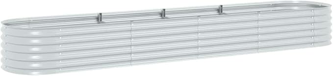 Large Galvanized Steel Raised Garden Bed Rectangular Silver Planter Box 157.5x31.5x17.3 Inch Outdoor Planters for Vegetables Durable Gardening Solution