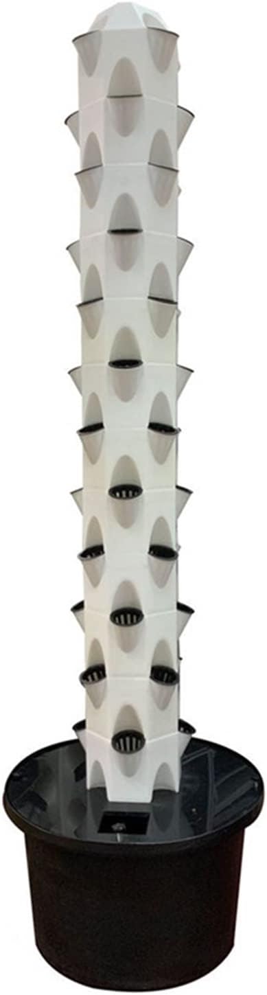 Hydroponic Tower Growing Sytem Indoor Nft Hydroponic System Vertical Garden Petal Tower 48 Plants Equipment for Flower Lettuce Herb Strawberry Easy to Install and Operate