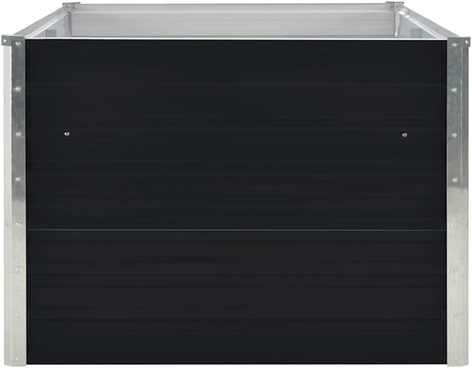 Raised Garden Bed Raised Flower Bed Standing Planter Planter Boxes Horse Trough planters Suitable for Nursery Corridor Orchard Courtyard 63x31.5x17.7 Galvanized Steel Anthracite