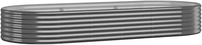 YAFF Garden Raised Bed Anthracite Powder-Coated Steel Large DurableLawn &amp GardenGardeningPots &amp Planters318996