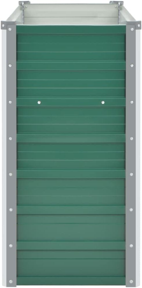 Garden Raised BedBackyard Patio Planter Boxes Raised BedsMetal Raised Garden Beds Suitable for Growing Flowers Porch and Fruits Galvanized Steel 39.4X15.7X31.3 Green