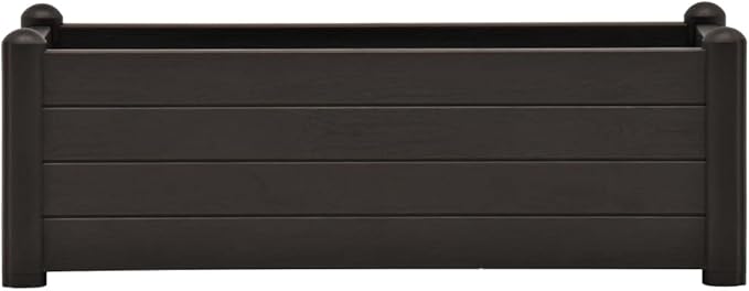 Garden Raised Bed PP Anthracite 39.4”x16.9”x13.8” dWeight-14 lbs