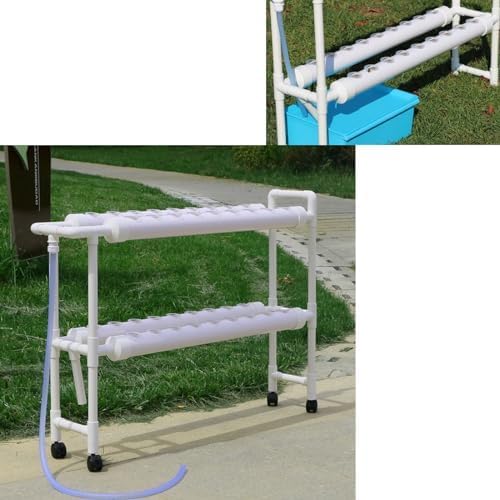 Hydroponics Indoor Garden Kit Aeroponics Growing System with Pump and Movable Water Tank Ideal for Cultivating Herbs Fruits and Vegetables Indoors