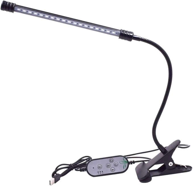 Sosoport 9w Led Grow Light with Adjustable Gooseneck Dimmable Levels Timer for Indoor Plants Hydroponics and Greenhouse Cultivation