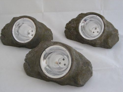 Solar 3 PCS Set Rock Light with 3 Led Spot Light 7.5 X 4.5 X 4