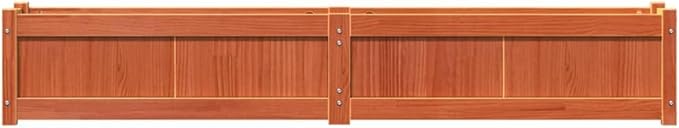 2 pcs Wood Raised Garden Bed Garden Planter Box Outdoor Wood Raised Garden Bed for Vegetables Flowers Herbs Wax Brown Solid Wood Pine-375