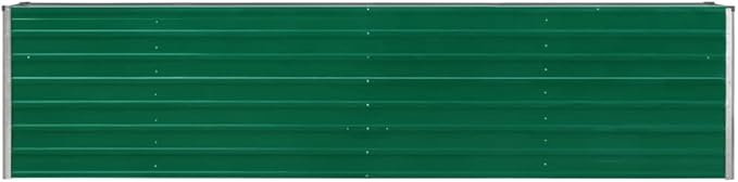 SKM Raised Garden Bed 126x15.7x30.3 Galvanised Steel Green