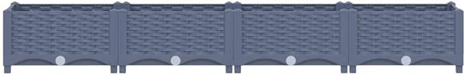 Raised Bed PlanterGarden BedGalvanized Raised Garden BedPlanter Raised bedsGalvanized Planter63x15.7x9.1 Polypropylene