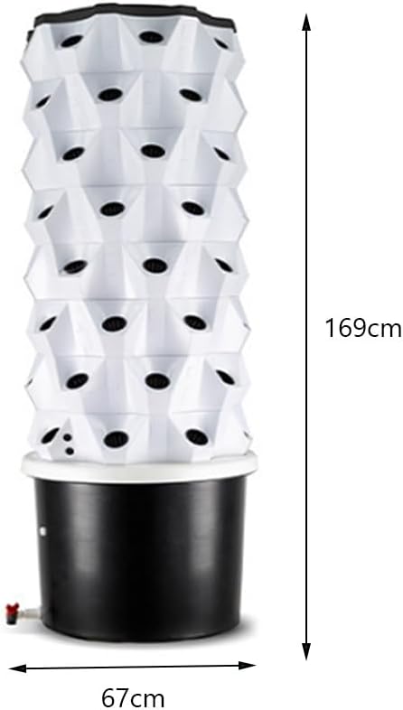 Large Capacity Hydrophonic Planter Grower Vertical Hydroponic System with LED Grow Light Food Grade ABS Material for Fruits Vegetables(8 Layers)