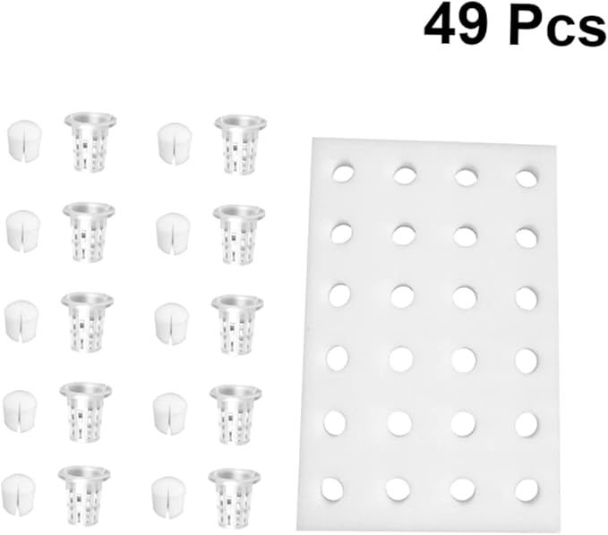 POPETPOP Soilless Cultivation Kit Greenhouse Hydroponic Tower Basket Sponge Planting Tray