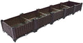YSUEFIJO Outdoor Elevated Garden Bed Planter Raised Beds for Vegetables Planter Box Plastic Rectangle Raised Garden Bed Tall for Vegetables Fruits Flowers Herbs Succulents