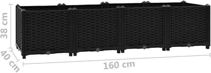 Raised Bed 63x15.7x15 Polypropylene kWeight-20 lbs