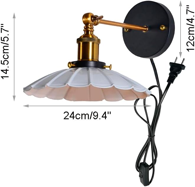 Hook Type Wall Mounted Plant Light Full Spectrum 4500K 10W Adjusted Angle &amp Light Beam Range 15°-60° Vintage White Metal Wall Lamp for Indoor Growing Plants