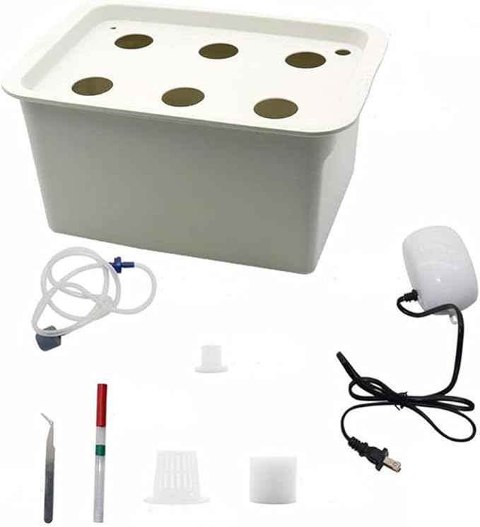 Indoor Hydroponic Grow Kit Sponges Best Indoor Herb Garden Grow Fast at Home6 Holes Plant Site Hydroponic Garden Pots Planters SystemC