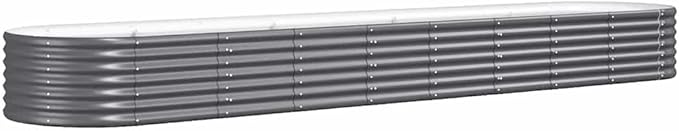 YAFF Garden Raised Bed Anthracite Powder-Coated Steel LargeLawn &amp GardenGardeningPots &amp Planters318931