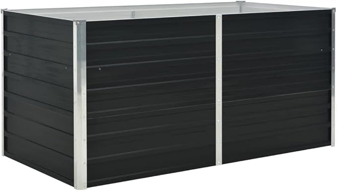 YAFF Raised Garden Bed Anthracite 63x31.5x30.3 Galvanized Steel (23.1lbs)