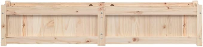 Large Solid Pine Wood Raised Garden Bed 59.1 Square Outdoor Planter Box for Patio Balcony Durable Natural Rustic Finish for Gardening