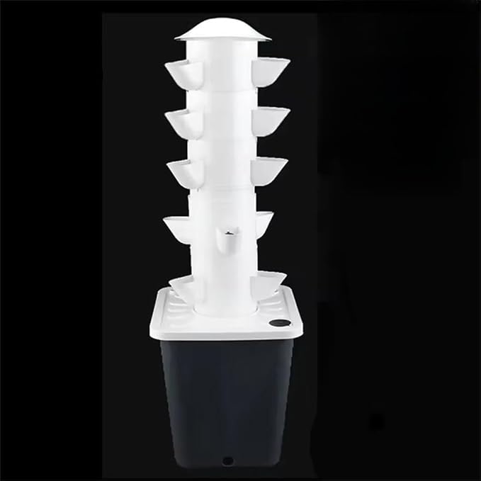 Hydroponics Tower Indoor Growing System Vertical Hydroponics Garden Tower 5/6-Layers 15/18-Plants Indoor Garden Tower for Indoor Herbs Fruits Vegetables5th