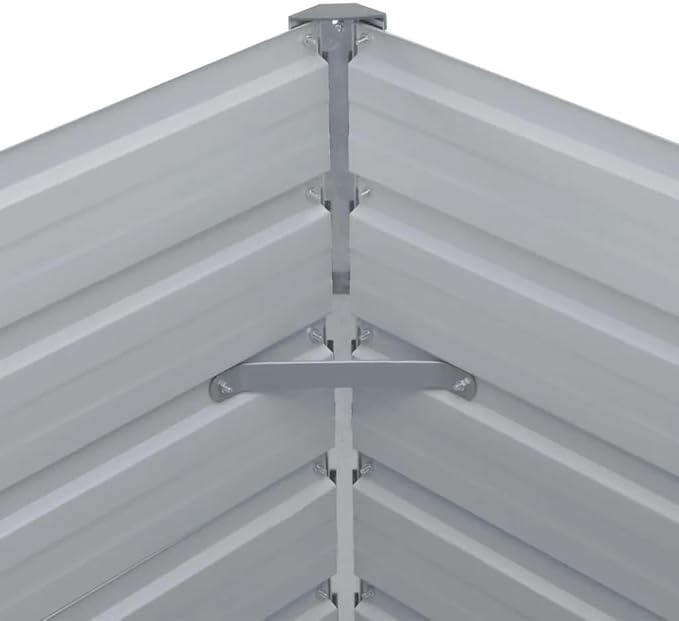 Galvanized Steel Raised Garden Bed Kit Outdoor Galvanized Planter Raised Garden Boxes Metal Raised Garden Beds for Vegetables 63x31.5x30.3 Green