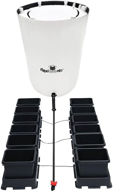 AutoPot 12 Pot easy2grow System (2.2 Gallon Plastic Pots) (*Includes AIRBASES &amp AIRDOMES) Dual-Pot Self-Watering Gravity-Fed System (12Pot - 2.2 Gallon - 25 Gallon PRO FlexiTank)