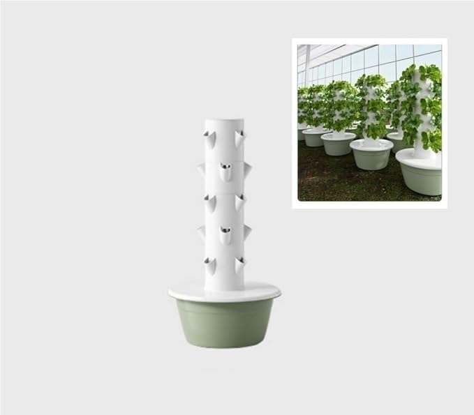 5/7/9-Tier Hydroponic Tower Hydroponics Growing System Kit Vertical Hydroponics Growing System Indoor Outdoor Self-Watering Hydroponic Tower(41.3x20.8IN)