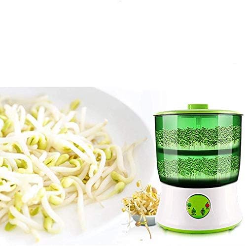 Thermostat Electric Germinator Automatic Watering-Bean Sprouts Machine 2 Layers