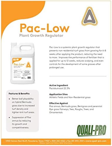 Quali-Pro Pac-Low Plant Growth Regulator - Slow Plant and Vegetative Growth (Trimmit) (1 Gallon)