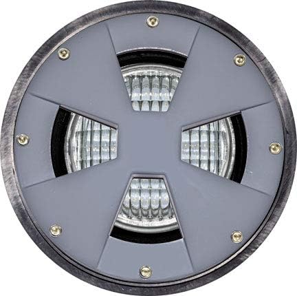LV307-LED4-RGBW-GY Well Light W/DRIVEOVER CVR Adjustable 4W RGBW LED MR16 12V Gray