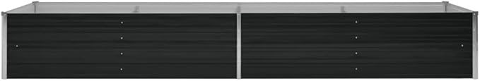 Garden Raised Bed Anthracite 126x31.5x17.7 Galvanized Steel